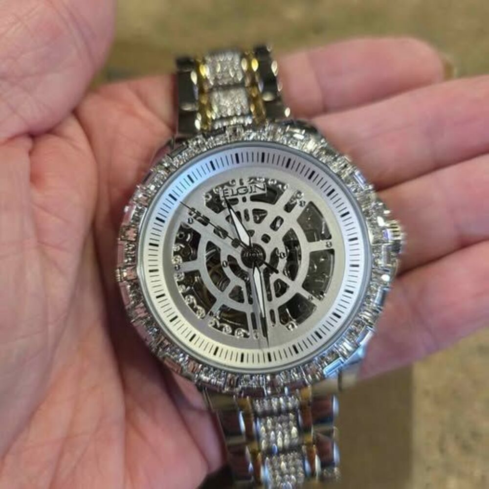 Men's Elgin 48mm FG17000 Skeleton Automatic Watch